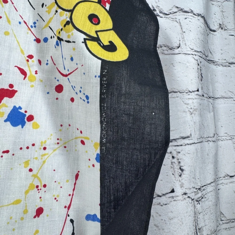 Vintage Goofy Paint Splatter J.A Woronowicz Bandana